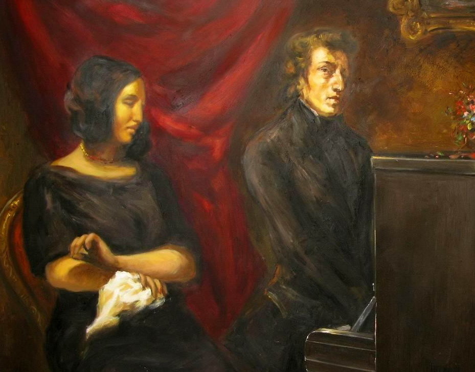 Fryderyk Chopin, wspolny portret, george sand, obraz