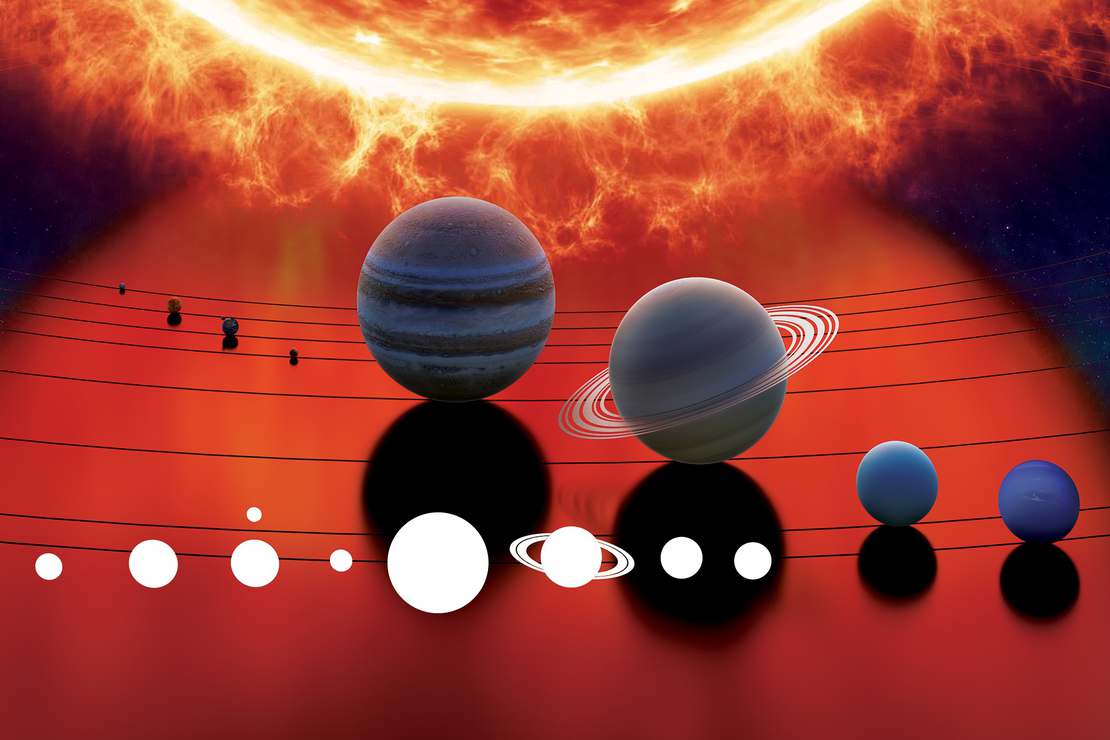 Boskie nazwy planet i ich symbole astronomiczne. mars, ziemia