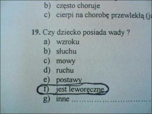 Leworęczne dziecko